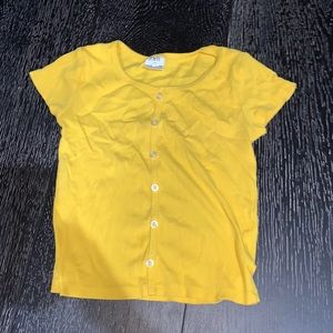 Yellow cropped button down from Zara